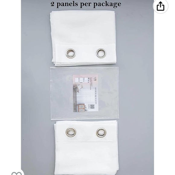 PI Green Sheer Voile Curtains Panels,Ring Top Natural Window Draperies - Picture 6 of 7